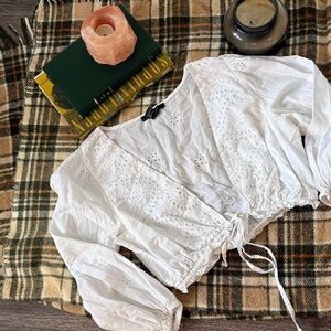 Forever-21 Women's White Blouse